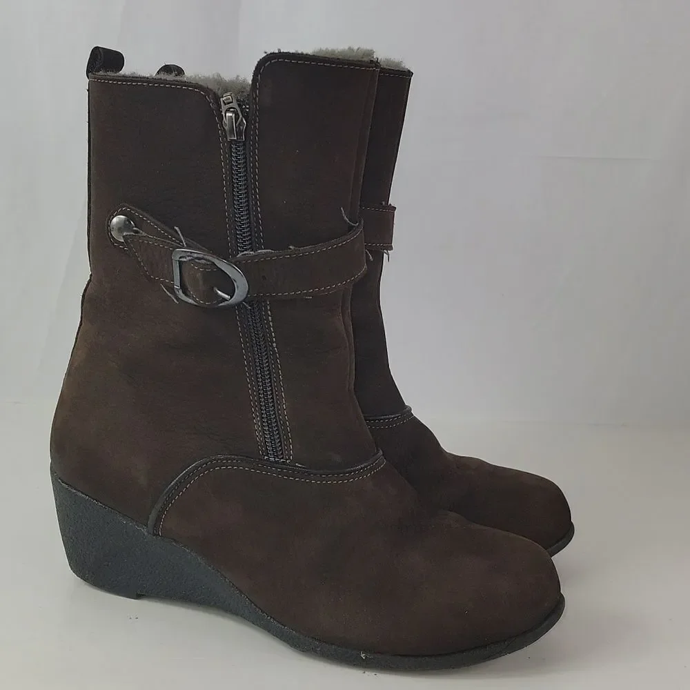 Pajar Suede Leather Wedges‎ Women's Winter Boots